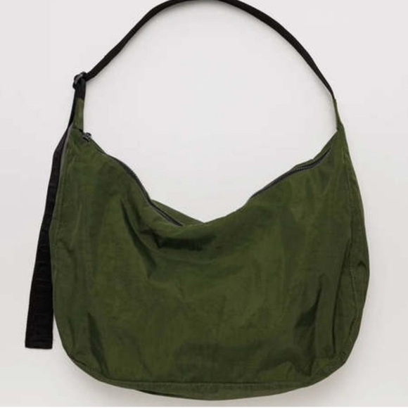 NWOT Baggu Large Nylon Crescent Bag - Bay Laurel - Picture 6 of 7